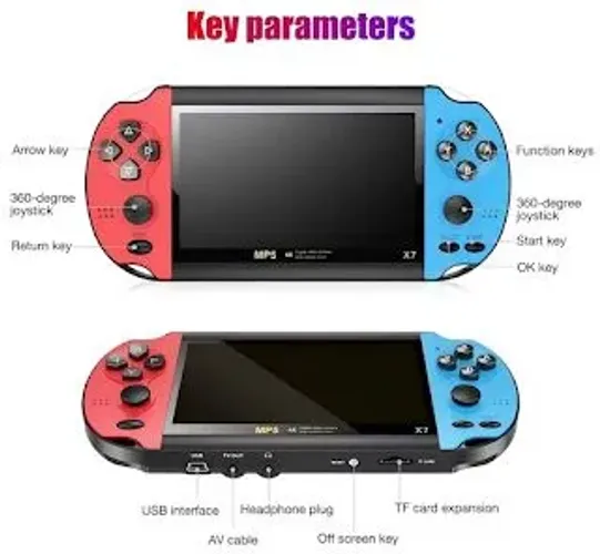 Game Retrô Portatil X7 PLUS Tela 5.5" PSP +5000 Jogos Retro 16GB