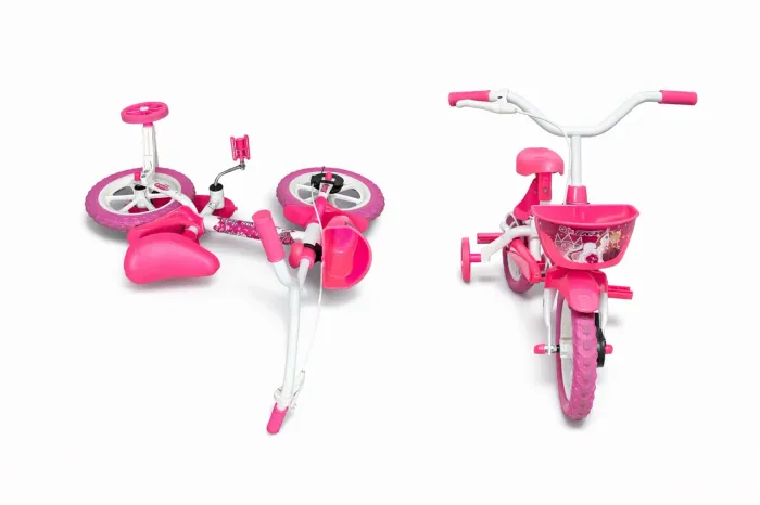 Bicicleta Infantil Rosa com Rodinhas