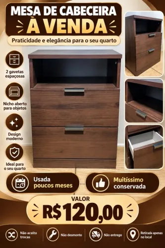 Mesa de cabeceira muito nova