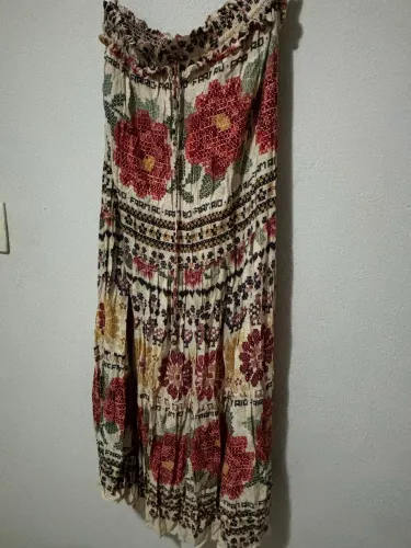 Conjunto Cropped e saia longa Farm ponto cruz GG