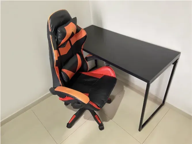 Mesa Escrivaninha Industrial + Cadeira Gamer Giratória (Juntos ou Separados)