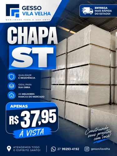 Chapa de drywall ST
