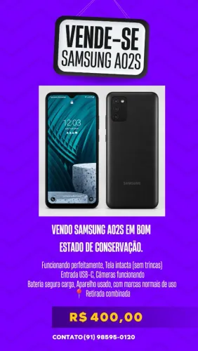Samsung A02s 32GB Conservado USB-C | Funcionando Perfeito