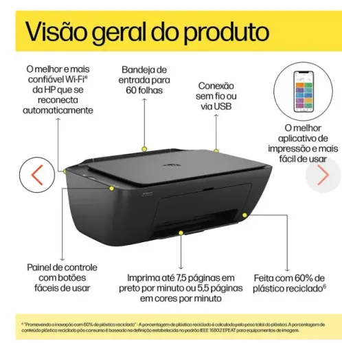 Impressora multifuncional HP wi-fi