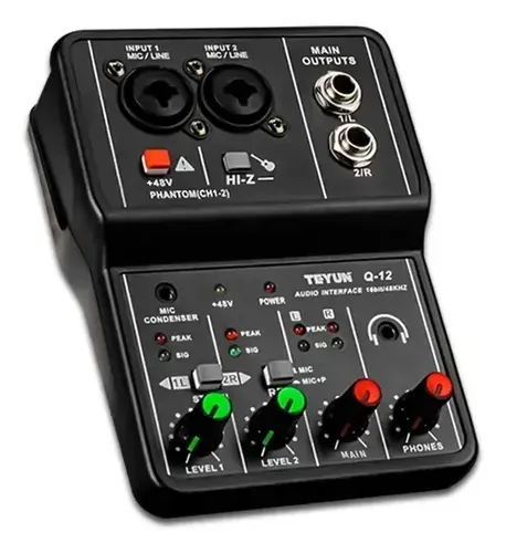 ? MESA MIXER TEYUN Q-12 - INTERFACE DE ÁUDIO USB ?