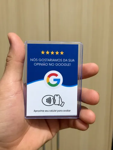 Plaquinha Google Avaliações com NFC
