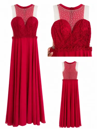 Vestido de Festa Longo Vermelho - Tamanho 40