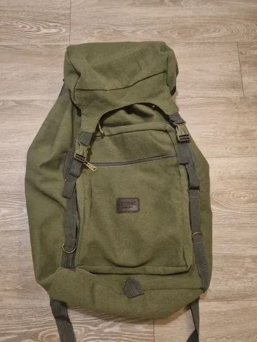 Mochila Ligiebao lona verde militar 75l