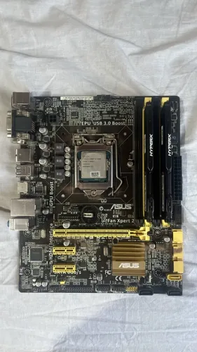KIT COMPLETO - Placa Mãe ASUS B85M-G R2.0 + Intel Core i5-4460 + 16GB RAM HyperX Fury DDR3