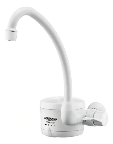Torneira Elétrica Lorenzetti 220v De Parede Para Cozinha Loren Easy 55 Acabamento Branco