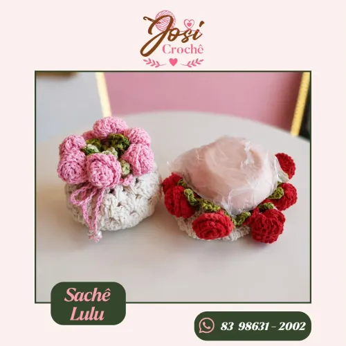 Sachê de Sabonete Lulu - Josi Crochê