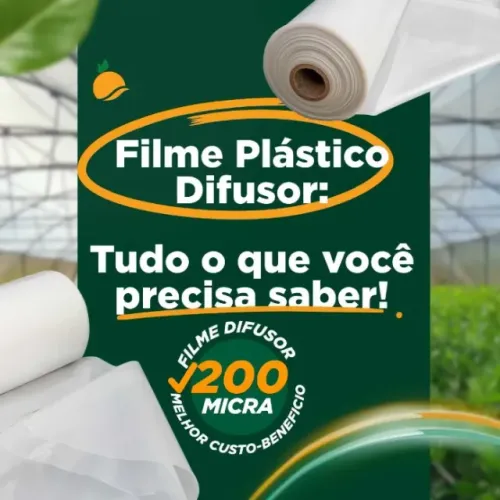 Lona Estufa Agrícola 10x8m - 200 Micras Difusor (Nova) - Ideal para Hortas e Viveiros