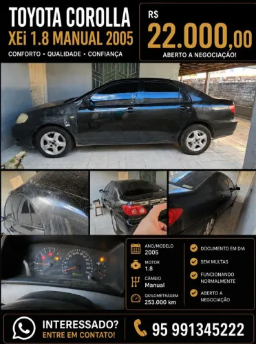 Toyota Corolla XEI 1.8/1.8 Flex 16V Mec. 2005