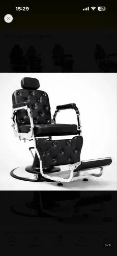 Poltrona Cadeira Para Salão Barbeiro Barber King Croma