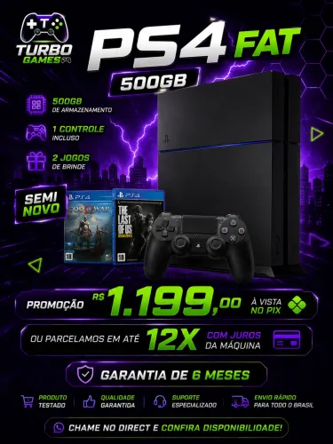 PS4 EM PROMOÇÃO + GARANTIA