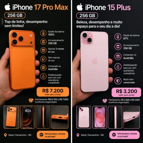 iPhone 17 pro max E iPhone plus 15