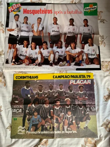 Poster Corinthians Campeao Album Figurinhas Cards Antigo