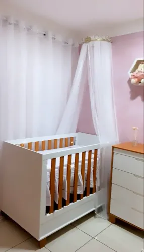 Berço infantil madeira maciça com colchão