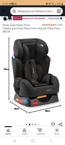 Cadeirinha fisher price Hug até 25 kg