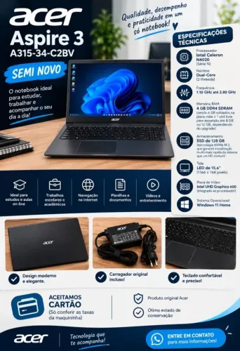 Notebook semi novo