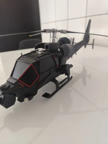Helicóptero Trovão Azul 67cm em PLA