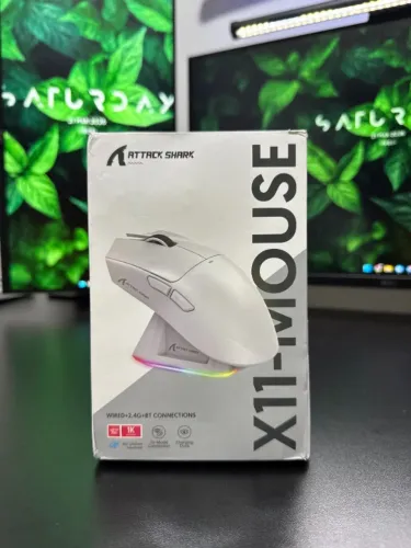 Mouse Gamer Attack Shark X11 Sem Fio RGB Novo Lacrado