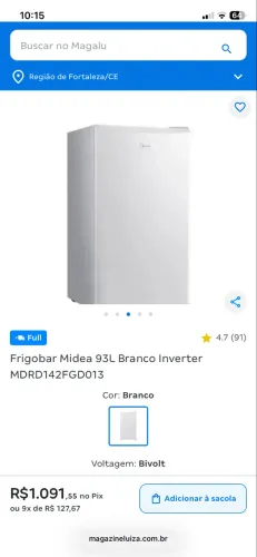 Frigobar midea 93L