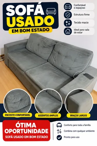 Sofá 2 lugares retrátil/reclinável