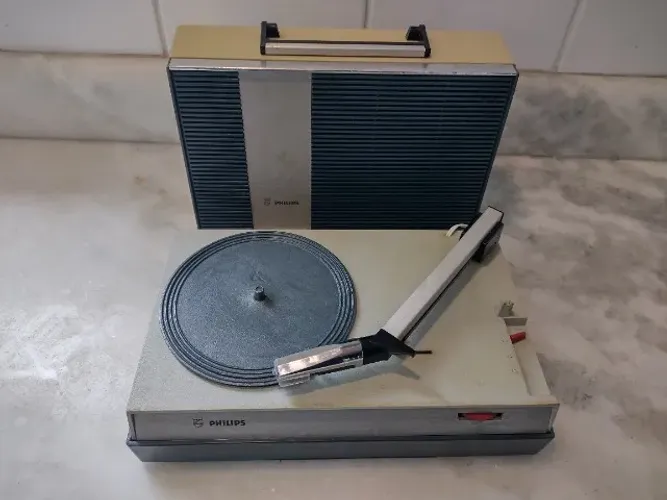 Vitrola Philips Mini Toca Disco Portátil Anos 60