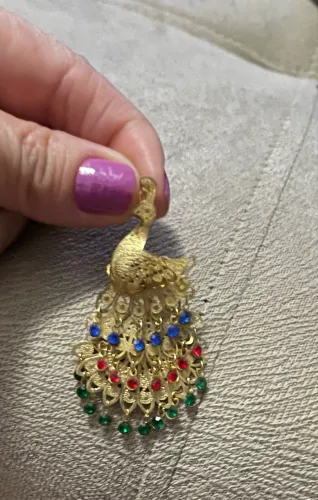 Broche pavão português 
