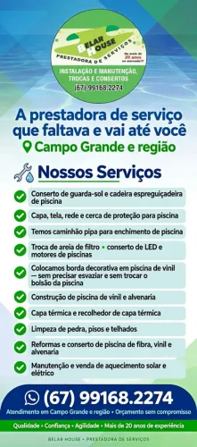 Capa de proteção para piscina
