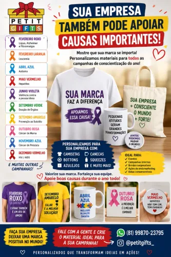 campanhas de saude mensais Personalizados com logomarca