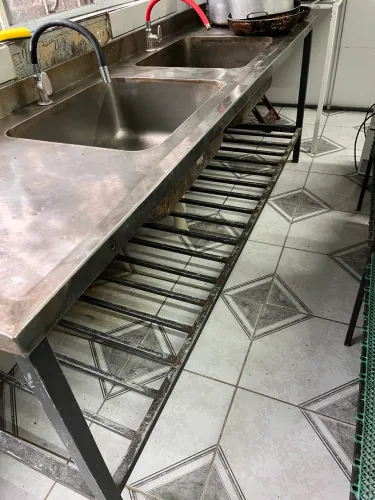 Pia de inox 2 Cubas fundas