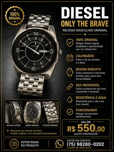 Relógio masculino Diesel - Only The Brave