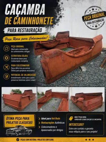 Caçamba caminhonete antiga 