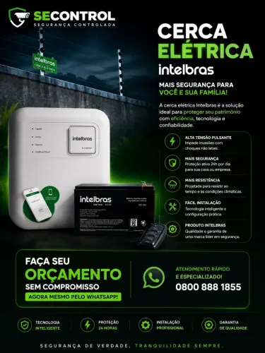 Cerca elétrica para comércio