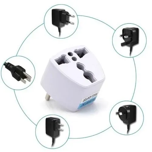 Adaptador de Tomada Universal Uk Us Ue Au para 2 Pinos Redondos Brasil10a *ENTREGA GRÁTIS*