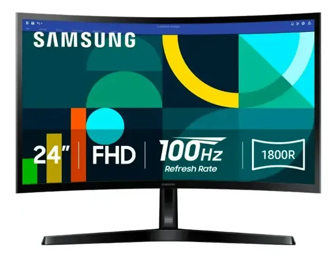 MONITOR 24 SAMSUNG - LC24F390FHNXZA CURVO/FHD/LED - PRETO