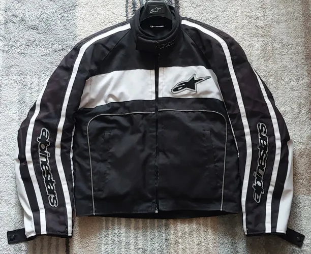 Jaqueta Alpinestars T-Dyno Preto/Branca tamanho G (L)para moto