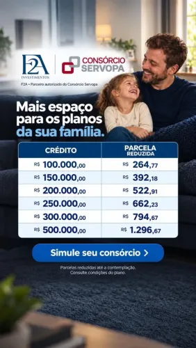 Investimento Planejado R$ 130 mil | Sem Entrada e Sem Juros