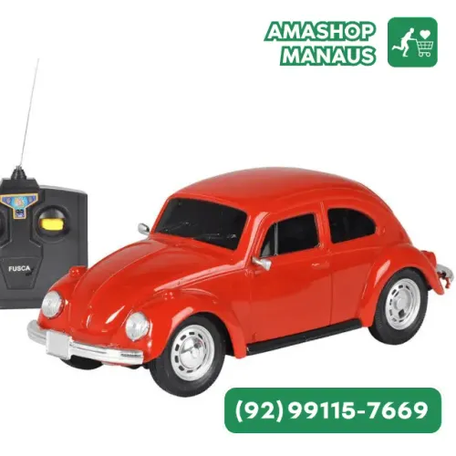 Carrinho Controle Remoto Fusca Classico Miniatura Coleção