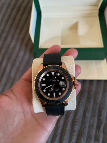     Rolex Yacht-Master Rose Gold Pulseira Oysterflex