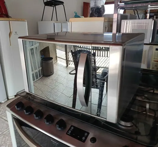 Micro-ondas com grill Electrolux Inox Blue Touch-screen 31 litros+entrega grátis em Soroca