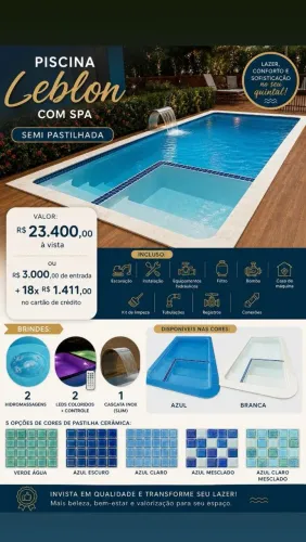 Piscina 6 metros com SPA