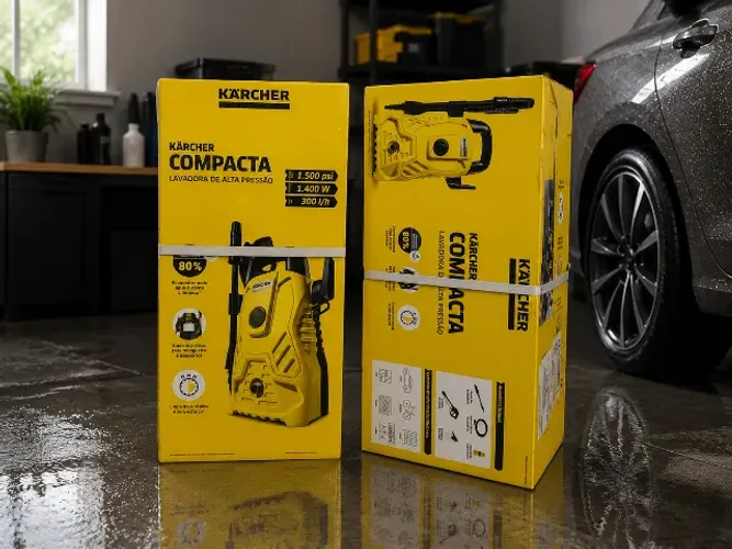Lavadora de Alta Pressão 1500 PSI + Pistola de alta pressão +Canhão de espuma e engate