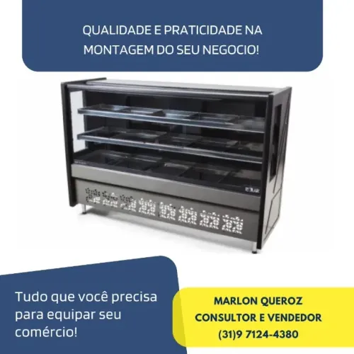 Balcão de Açougue 1,75M Preto Polar
