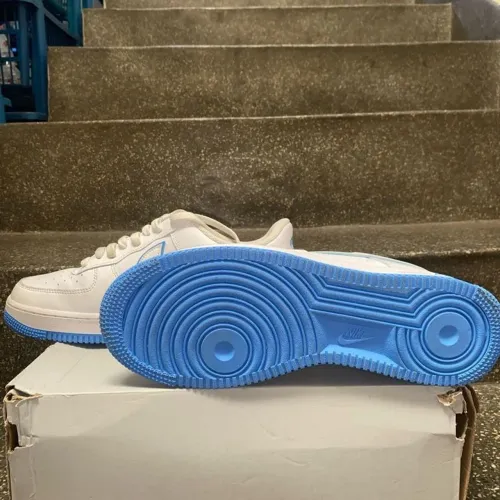 nike air force 1 07 university blue - white ( original)