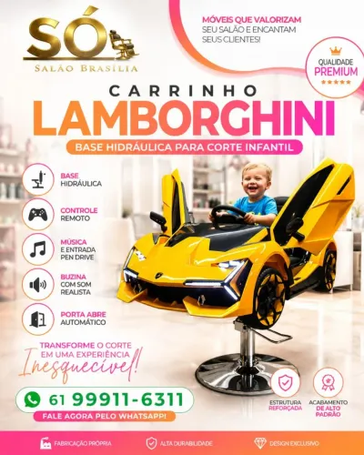 Carrinho corte cabelo infantil masculino para salão de beleza 