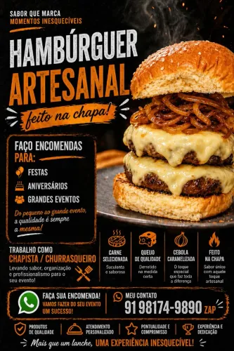 Hambúrguer artesanal