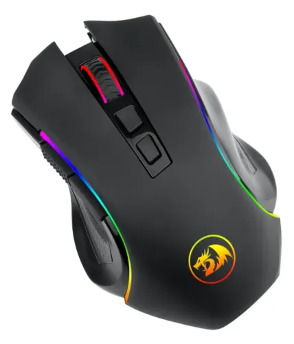 Mouse Gamer Redragon Griffin Sem Fio Óptico Preto